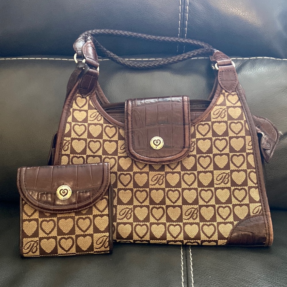 Brighton Signature Heart Logo Handbag with matching wallet